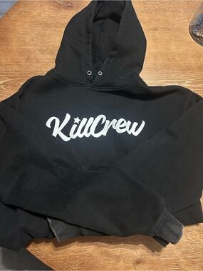 Kill Crew Black Pullover Hoodie - Men's Logo Sweatshirt NEVER WORN